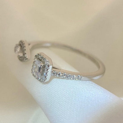 [Mystic ]MY TWIN TOI & MOI SILVER DIAMOND RING