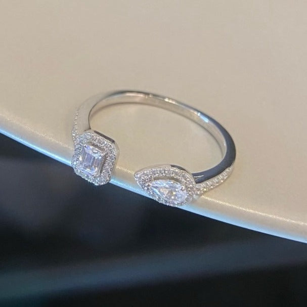 [Mystic ]MY TWIN TOI & MOI SILVER DIAMOND RING