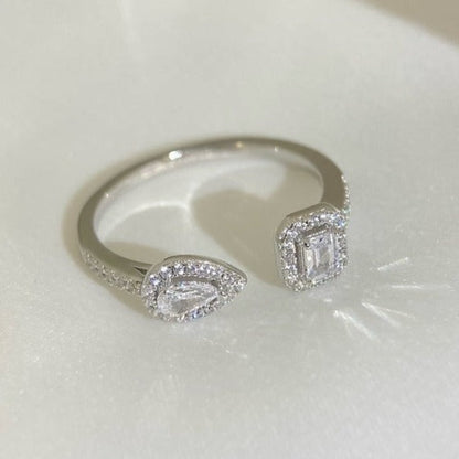 [Mystic ]MY TWIN TOI & MOI SILVER DIAMOND RING