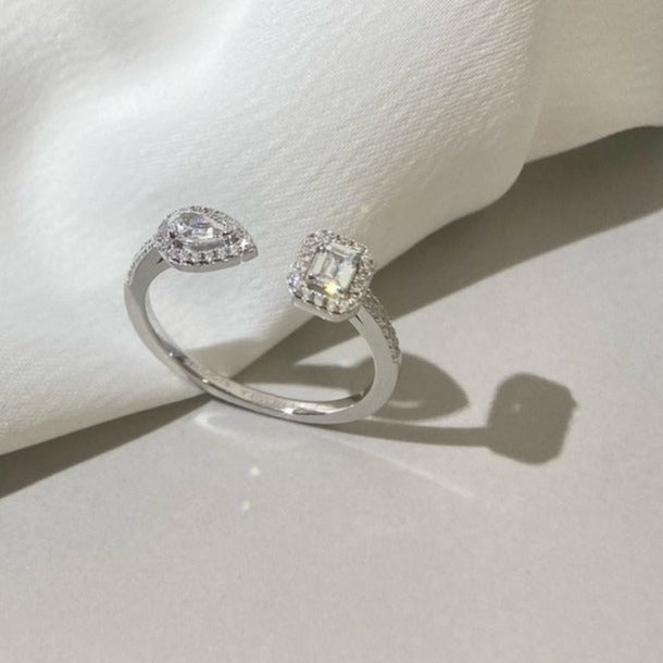 [Mystic ]MY TWIN TOI & MOI SILVER DIAMOND RING