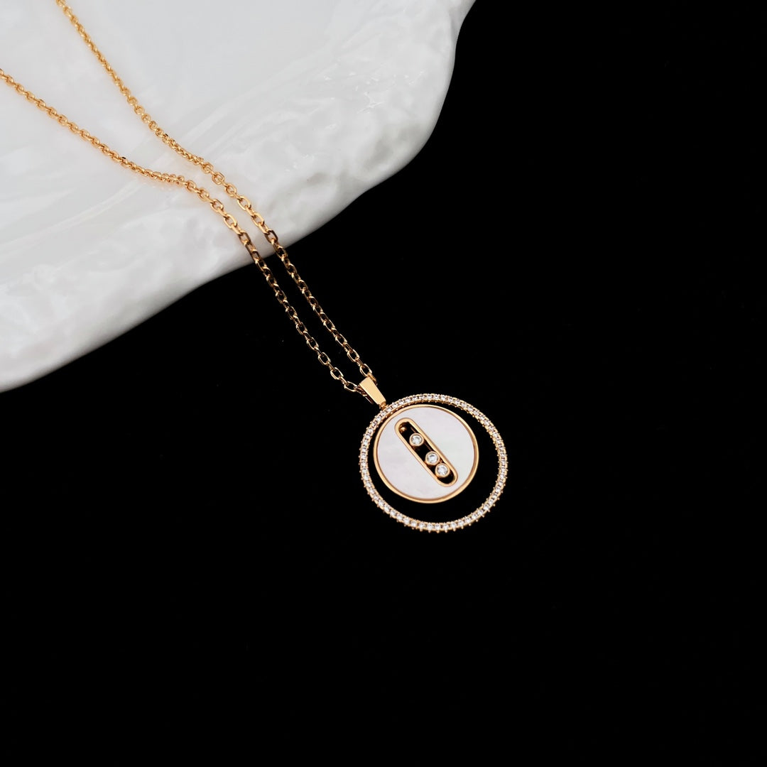 [Mystic ]Mystic  MOVE MM NACRE BLANCHE DIAMOND NECKLACE