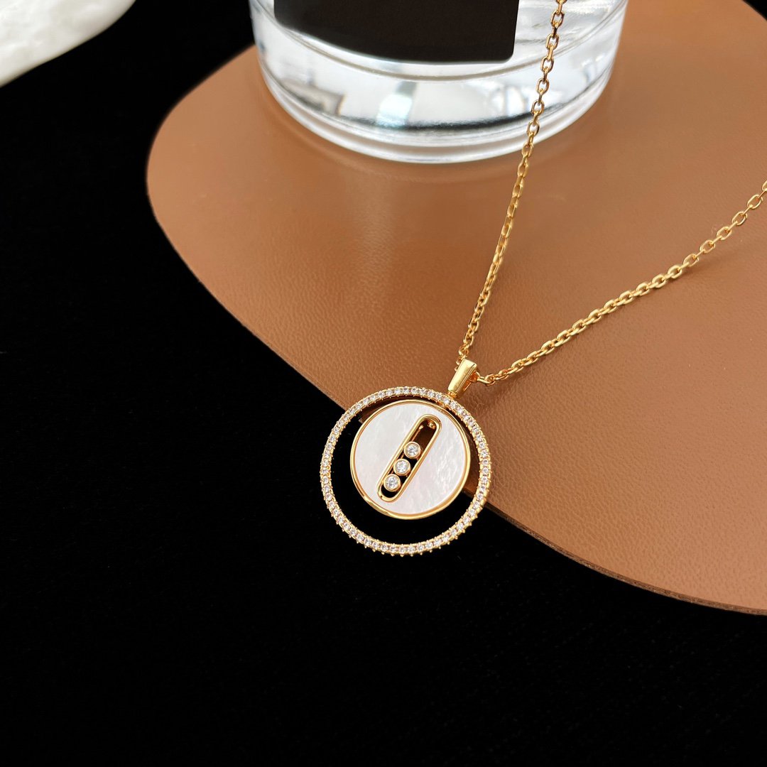 [Mystic ]Mystic  MOVE MM NACRE BLANCHE DIAMOND NECKLACE
