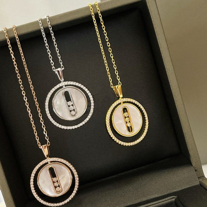 [Mystic ]Mystic  MOVE MM NACRE BLANCHE DIAMOND NECKLACE