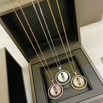 [Mystic ]Mystic  MOVE MM NACRE BLANCHE DIAMOND NECKLACE