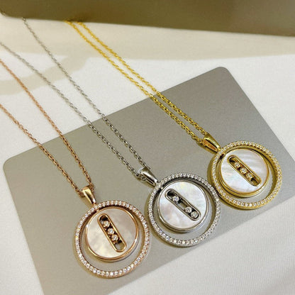 [Mystic ]Mystic  MOVE MM NACRE BLANCHE DIAMOND NECKLACE