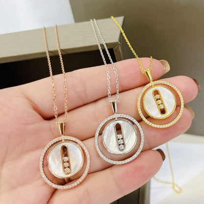 [Mystic ]Mystic  MOVE MM NACRE BLANCHE DIAMOND NECKLACE