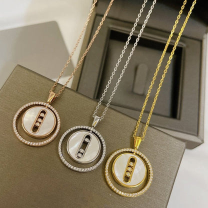 [Mystic ]Mystic  MOVE MM NACRE BLANCHE DIAMOND NECKLACE