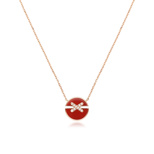 Mysitc JEUX DE ROSE GOLD DIAMOND NECKLACE