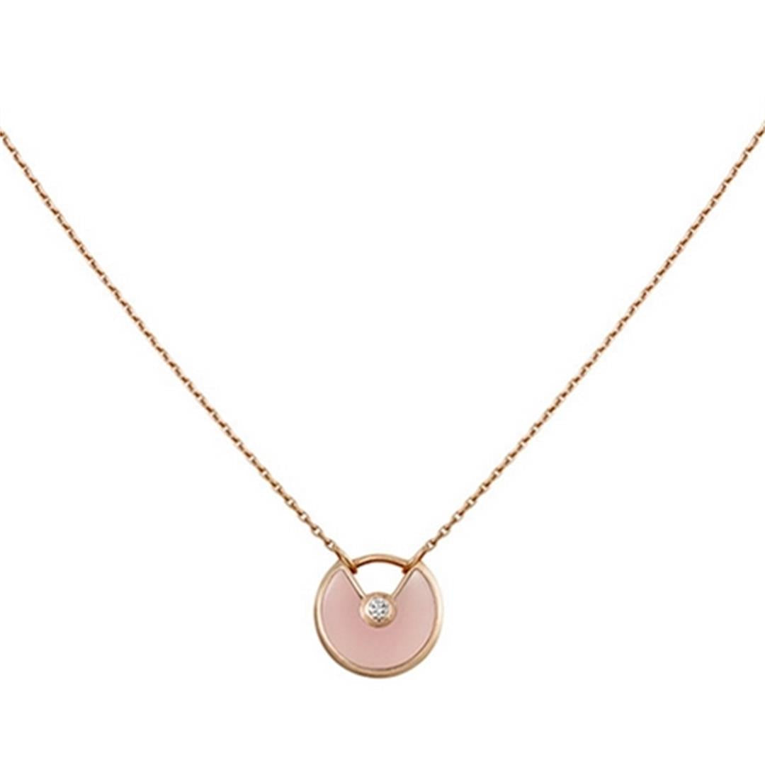 Mysitc AMULETTE ROSE GOLD PINK MOP NECKLACE