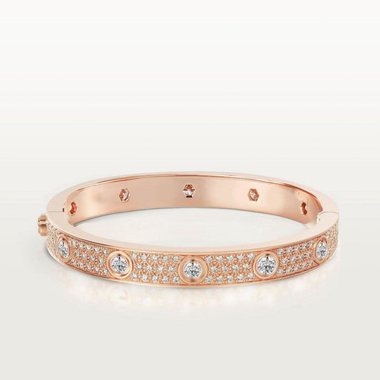 Mysitc LOVE BRACELET 6.1MM DIAMOND-PAVED 10 BIG DIAMONDS