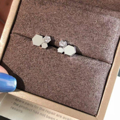 Mysitc BEE LOVE SILVER DIAMOND EARRINGS