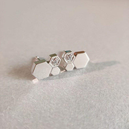 Mysitc BEE LOVE SILVER DIAMOND EARRINGS