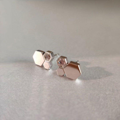 Mysitc BEE LOVE SILVER DIAMOND EARRINGS