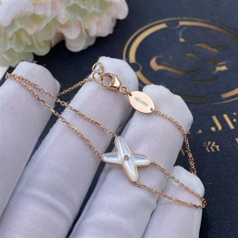 Mysitc JEUX BRACELET WHITE MOP PINK GOLD 1 DIAMOND