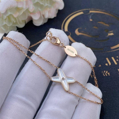 Mysitc JEUX BRACELET WHITE MOP PINK GOLD 1 DIAMOND