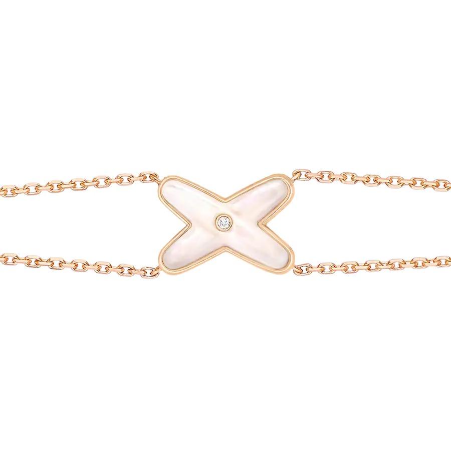 Mysitc JEUX BRACELET WHITE MOP PINK GOLD 1 DIAMOND