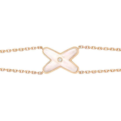 Mysitc JEUX BRACELET WHITE MOP PINK GOLD 1 DIAMOND