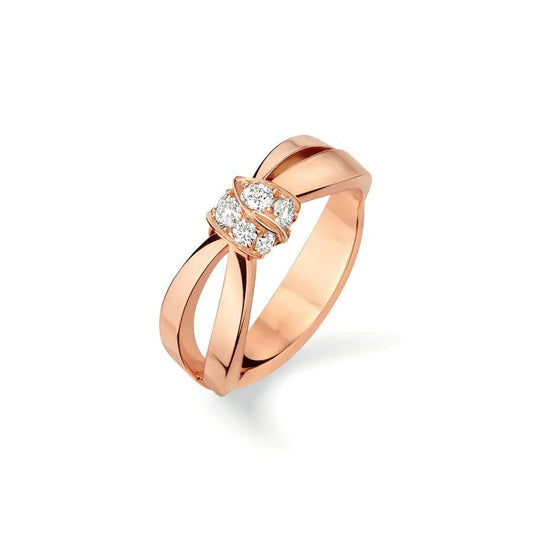 Mysitc LIENS RING PINK GOLD DIAMOND