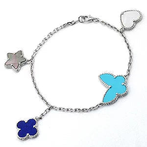 Mysitc LUCKY SPRING SILVER BRACELET 4 MOTIF