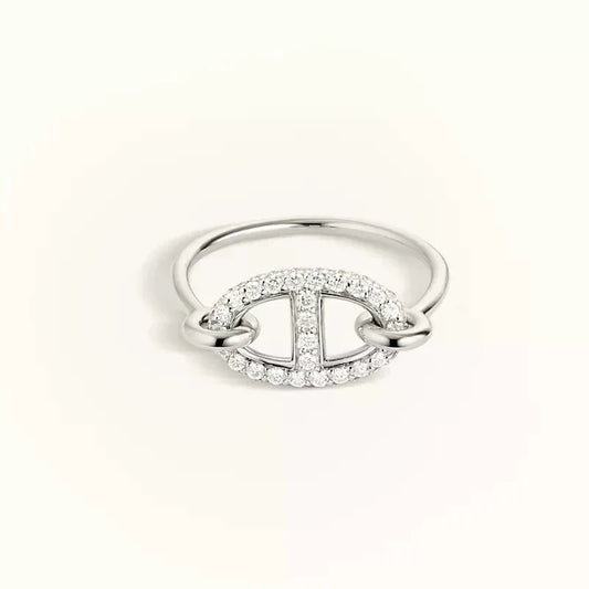 Mysitc RONDE SMALL SILVER DIAMOND RING