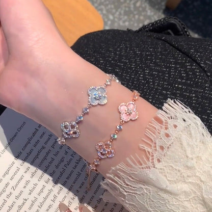 Mysitc CLOVER 5 MOTIF PINK BLUE RED WHITE BRACELET