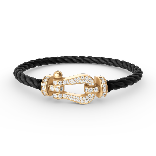 Mystic FORCE ラージ ホースシュー フルダイヤモンド ブレスレット ゴールド
