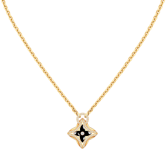 Mysitc STAR PEDANT PINK GOLD DIAMOND NECKLACE