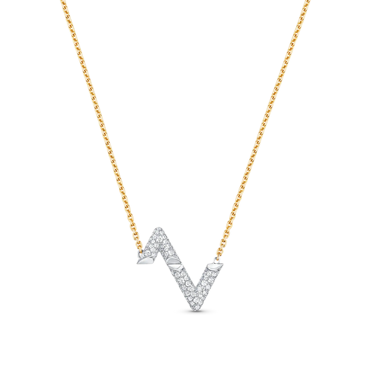 Mysitc VOLT SILVER DIAMOND PEDANT NECKLACE