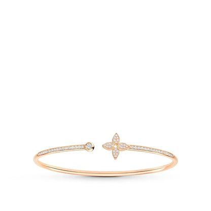Mysitc IDYLLE PINK GOLD OPEN BRACELET DIAMOND PAVED