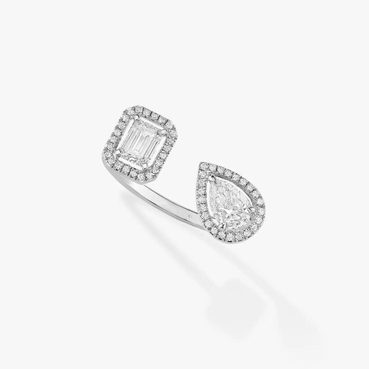 [Mystic ]MY TWIN TOI & MOI SILVER DIAMOND RING