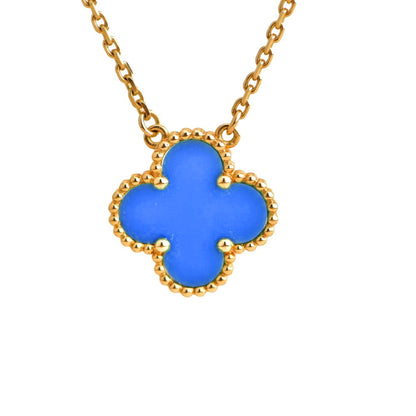Mystic CLOVER 15MM ブルーアゲートネックレス