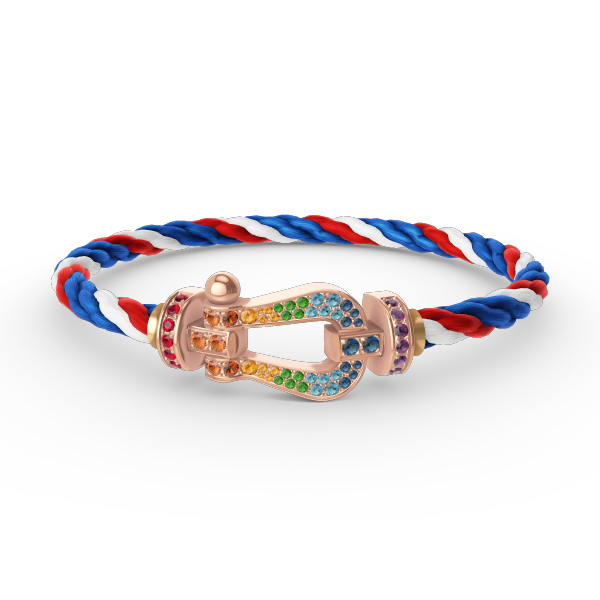 Mysitc FORCE LARGE HORSESHOE  COLORED DIAMOND BRACELET ROSE GOLD