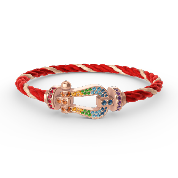 Mysitc FORCE LARGE HORSESHOE  COLORED DIAMOND BRACELET ROSE GOLD