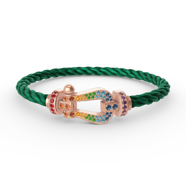 Mysitc FORCE LARGE HORSESHOE  COLORED DIAMOND BRACELET ROSE GOLD