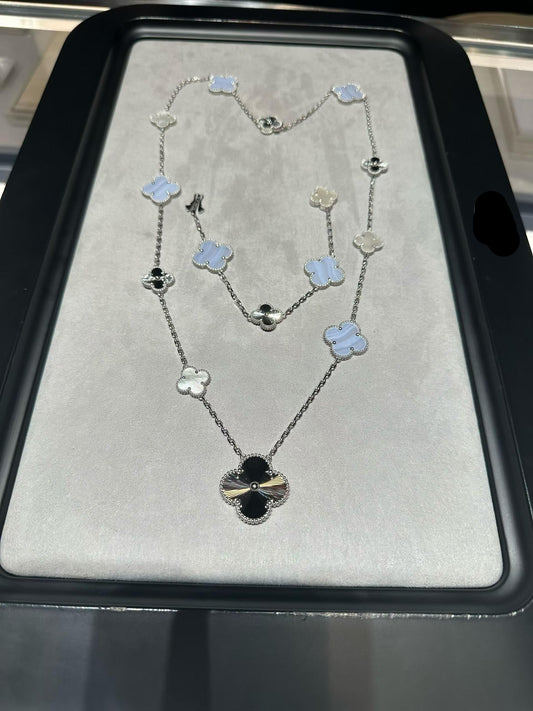 [Mysitc ] 25 NEW CLOVER 15 MOTIFS PURPLE CHALCEDONY
