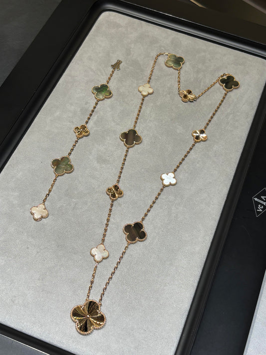 [Mysitc ] 25 NEW CLOVER 15 MOTIFS GRAY MOTHER-OF-PEARL