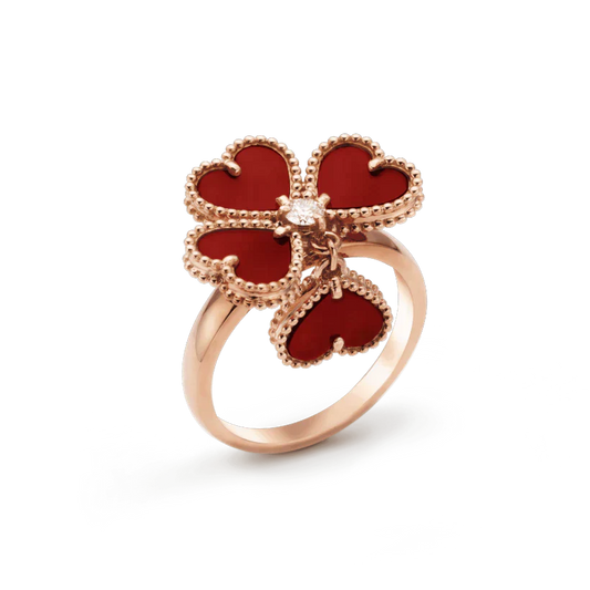 Mysitc SWEET CLOVER CARNELIAN RING