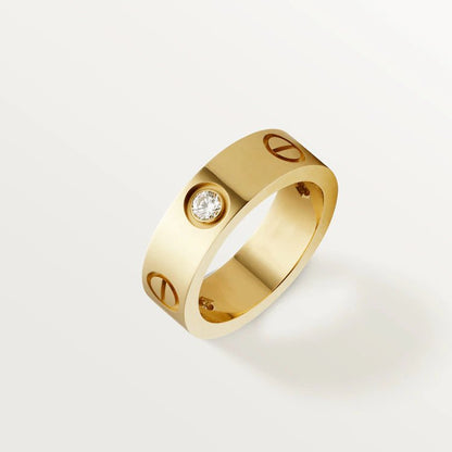 Mysitc LOVE RING 5.5MM 3 DIAMONDS PINK GOLD