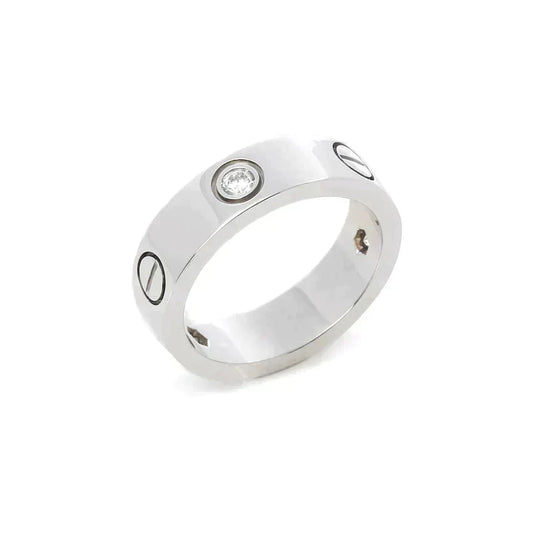 Mysitc LOVE RING 5.5MM 3 DIAMONDS SILVER